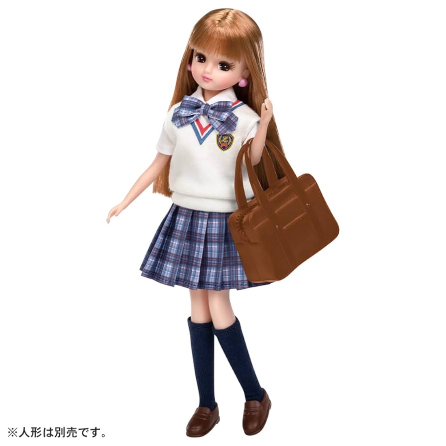 【新品未開封】博品館オリジナル制服ブレザー双子コーデ　リカちゃん22センチサイズ リカちゃん LW-08 リカちゃん せいふくコーデセット｜ドレス